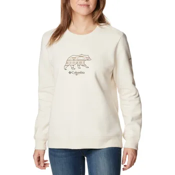 Dámská mikina Dámská Mikina COLUMBIA HART MOUNTAIN II GRAPHIC CREW 1959783193 – Béžová XL