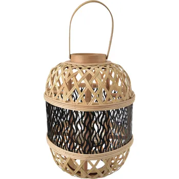 Svícen Svícen proutí hnědý/černý 25x25x36 cm