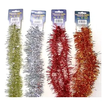 Vánoční dekorace Vánoční řetěz, 2m (zlatá / 1ks)