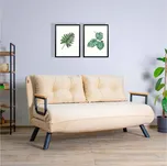 Designová rozkládací sedačka Hilarius 133 cm krémová