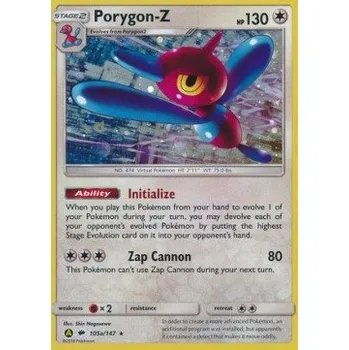 Karetní hra Pokémon BUS 105a/147 Porygon-Z - Burning Shadows Stav: Excellent, Verze: COSMIC HOLO