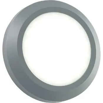 Venkovní osvětlení ACA Lighting LED venkovní nástěnné svítidlo kulaté šedá 230V AC IP65 4W 3000K 310LM RA80 SLIM01N