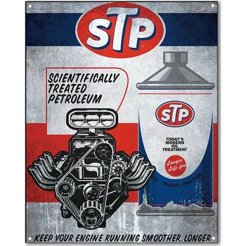 Plechová cedule Plechová cedule STP petroleum 40cm x 30cm