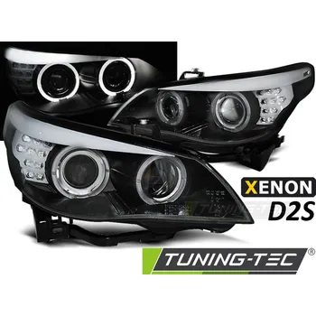 Přední světlomet XENON D2S SVĚTLOMETY ANGEL EYES BLACK LED INDICATOR pro BMW E60/E61 03-04