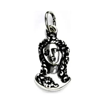 Přívěsek Stříbrný přívěsek hlava ženy secese - P445 (Stříbrný přívěsek baroko žena)