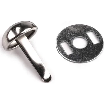 Nýt Dvounožkový hřeb / kovové nožičky na kabelky Ø12 mm Varianta: 2 nikl, Balení: 10 sada