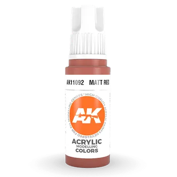 Modelářská barva AK Interactive: General Series - Matt Red 17ml