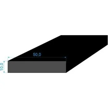 Těsnění do okna a dveří 0596146 Pryžový profil 10x50mm, EPDM 70°Sh obdélníkový