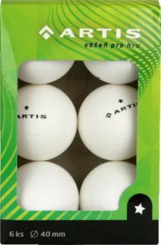 Pingpongový míček Artis 1* míček na stolní tenis 40 mm bílý 6 ks
