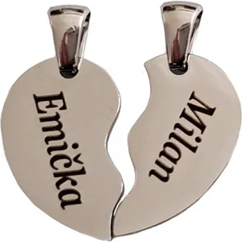 Přívěsek u Psíka │ Půlené srdce │ 24mm*20mm