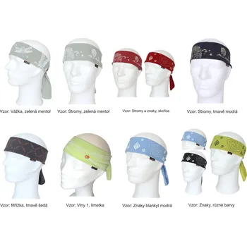 Sportovní čelenka (0019) INFIT Biker vázací čelenka bílá