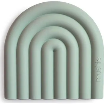 Hračka pro kojence Silikonová kousátka MUSHIE Duhy - Cambridge Blue