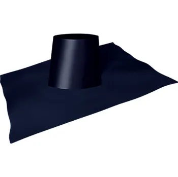 Komín CIKO Střešní průchodka 30° s olověnou základnou, sklon 20°- 35°, NEREZ RAL 9005 a pr. 150 mm