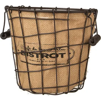 Nákupní košík Košík juta/kov hnědý střední 20x20x18 cm