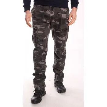 Loshan Kalhoty Loshan šedý maskáč 34