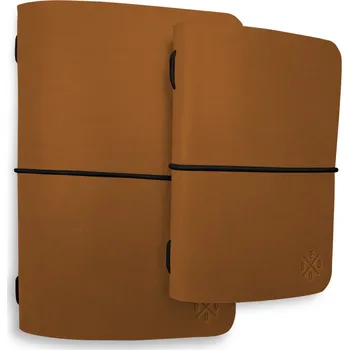 Diář Eggo Rubber Band kožený deník - zápisník Světle hnědá A6