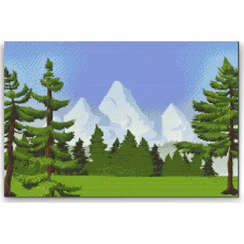 Diamantové malování Diamantové malování - Výlet do lesa Velikost: 40x60cm, Rámování: Pouze srolované plátno, Diamanty: Čtvercové