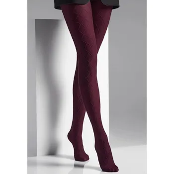 Dámské punčochy Veneziana Pola • 2-S • bordó • punčochové kalhoty 60 DEN