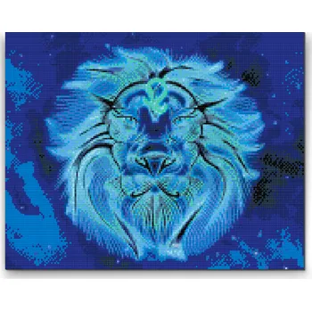 Diamantové malování Diamantové malování - Lev/Leo Velikost: 30x40cm, Rámování: Pouze srolované plátno, Diamanty: Kulaté
