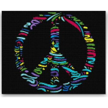 Diamantové malování Diamantové malování - Symbol míru Velikost: 30x40cm, Rámování: Pouze srolované plátno, Diamanty: Čtvercové