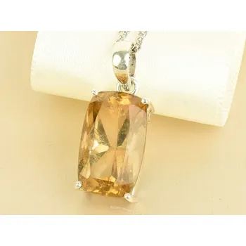 Přívěsek Citrín přívěsek broušený obdélník 5,9g Ag 925/1000