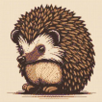 Diamantové malování Diamantové malování - Roztomilý ježeček Velikost: 30x30cm, Rámování: Pouze srolované plátno, Diamanty: Kulaté