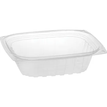 Jednorázové nádobí Miska PLA hranatá 750ml transparentní - 600 ks