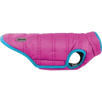 Obleček pro psa Record Zateplený obleček pro psy Sun Barva: Fuchsiová, modrý lem, Velikost - délka hřbetu: M: délka hřbetu 40 cm