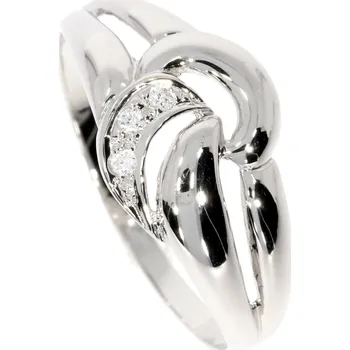 Prsten Zlatnictví Helios Zlatý prsten zdobený zirkony B43151