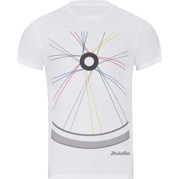 cyklistický dres NU. BY HOLOKOLO Cyklistické triko s krátkým rukávem - RIDE THIS WAY II. - bílá XL