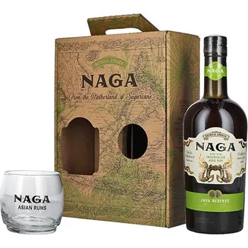 Rum Naga Java Reserve + sklenička 0,7 l
