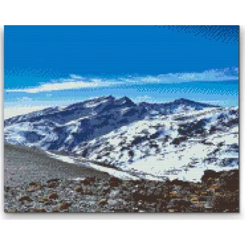 Diamantové malování Diamantové malování - Hora Mulhácen v Sierra Nevada, Španělsko Velikost: 30x40cm, Rámování: Pouze srolované plátno, Diamanty: Čtvercové