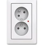 ABB Zoni dvojzásuvka bílá 5593T-C02357 500 s přepěťovou ochranou (2CHT922357C4500)