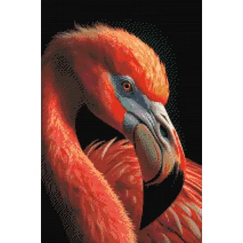 Diamantové malování Diamantové malování - Plameňák zblízka Velikost: 40x60cm, Rámování: Pouze srolované plátno, Diamanty: Kulaté