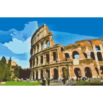 Diamantové malování Diamantové malování - Koloseum 2 Velikost: 40x60cm, Rámování: Pouze srolované plátno, Diamanty: Kulaté