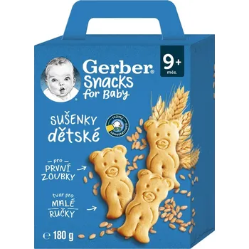Gerber Snacks sušenky 180g 9M+