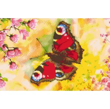 Diamantové malování Diamantové malování - Babočka paví oko Velikost: 40x60cm, Rámování: Pouze srolované plátno, Diamanty: Čtvercové