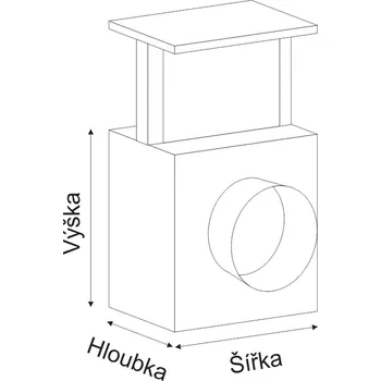 Krbová obestavba Filtr k ventilátoru / do rozvodů teplého vzduchu 125 mm