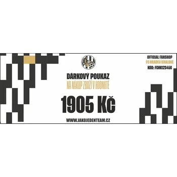 Fotbal JAKO Poukaz FCHK 1905 Kč bílá