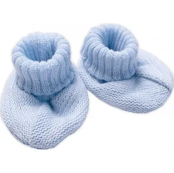 Capáčky Pletené botičky/capáčky STAR Hand Made Baby Nellys, modré, Velikost koj. oblečení 68-74 (6-9m)