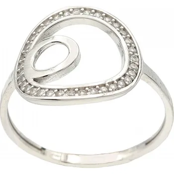 Prsten Zlatý prsten z bílého zlata PPY0036W, vel. 59, 1.8 g (585/1000)