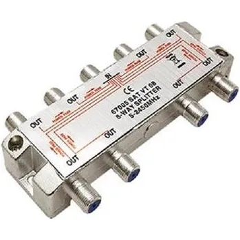 Univerzální satelitní/TV rozbočovač 8xF - 16,6dB průchozí DC