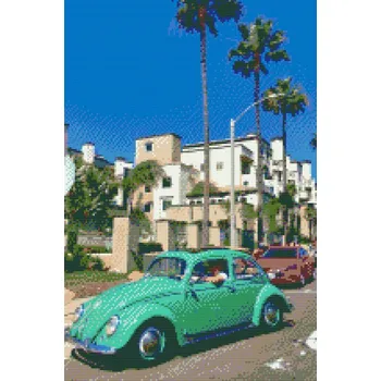 Diamantové malování Diamantové malování - Malibu brouk Velikost: 40x60cm, Rámování: Pouze srolované plátno, Diamanty: Kulaté
