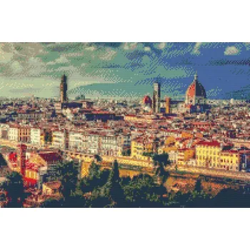 Diamantové malování Diamantové malování - Výhled na město - Florencie Velikost: 40x60cm, Rámování: Pouze srolované plátno, Diamanty: Kulaté