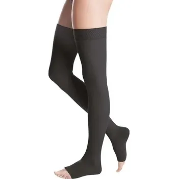 Dámské punčochy Polostehenní punčochy s lemem MAXIS MICRO (II.KT)—Velikost 5, barva černá, délka normal, bez špice