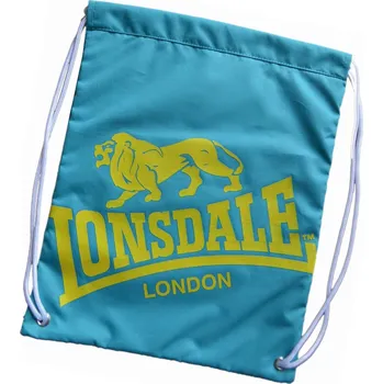 taška, vak, sáček na přezůvky LONSDALE - TEAL/YELLOW (Lonsdale Printed Gym Sack)