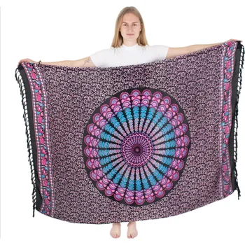 Šátek Batikovaný sarong / pareo / plážový šátek Anada Pink, Sittar