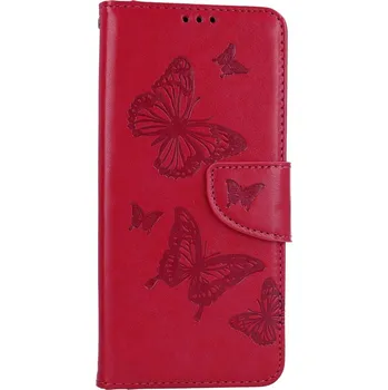 Pouzdro na mobilní telefon Pouzdro Samsung A14 knížkové Butterfly růžové (kryt neboli obal na Samsung A14)
