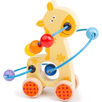 Hračka Bigjigs Baby Labyrint na kolečkách žirafa