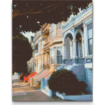 Diamantové malování Diamantové malování - Painted ladies San Francisco Velikost: 30x40cm, Rámování: Pouze srolované plátno, Diamanty: Kulaté